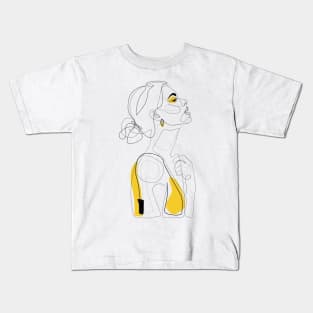 Line Woman Kids T-Shirt